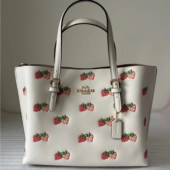Strawberry print coach discount bag